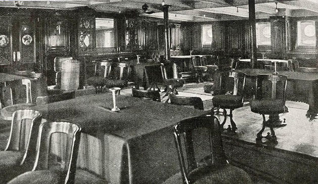 Comedor de 1ª Clase. Del Libro de Información para el Pasajero. Compañia Trasatlantica de Barcelona. Año 1923 1
