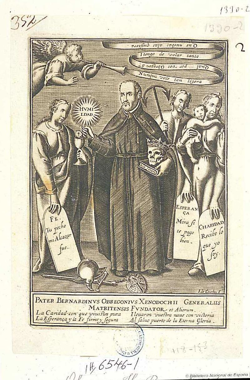 Courbes-Retrato de Bernardino de Obregon Nunqua volé tan ligera
