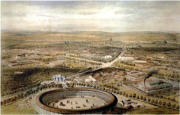 Madrid 1854- Vista aérea