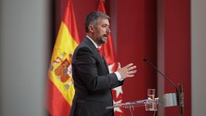 El portavoz del Gobierno regional Miguel Ángel García en rueda de prensa