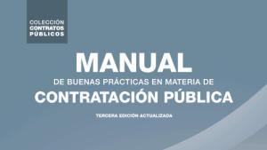Portada del Manual de buenas prácticas en materia de contratación pública. Tercera edición actualizada