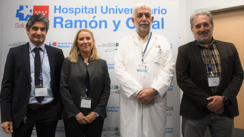 Imagen de fotocall del evento en el Hospital Universitario Ramón y Cajal