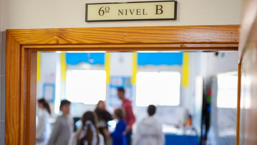 Aula de una clase de un colegio de la Comunidad de Madrid