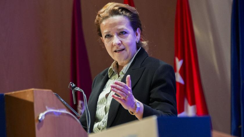 Matute participa en el acto de entrega de los reconocimientos de Merco Salud 2025 La consejera Fátima Matute durante la entrega de los reconocimientos a hospitales públicos