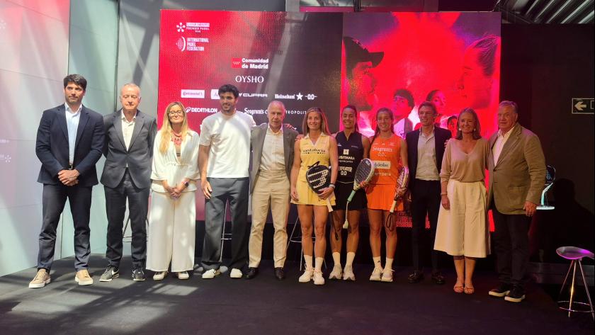 La Comunidad de Madrid presenta la quinta edición del torneo Premier Pádel P1 El director general de Deportes Alberto Tomé en la presentación de la quinta edición del torneo Premier Pádel P1