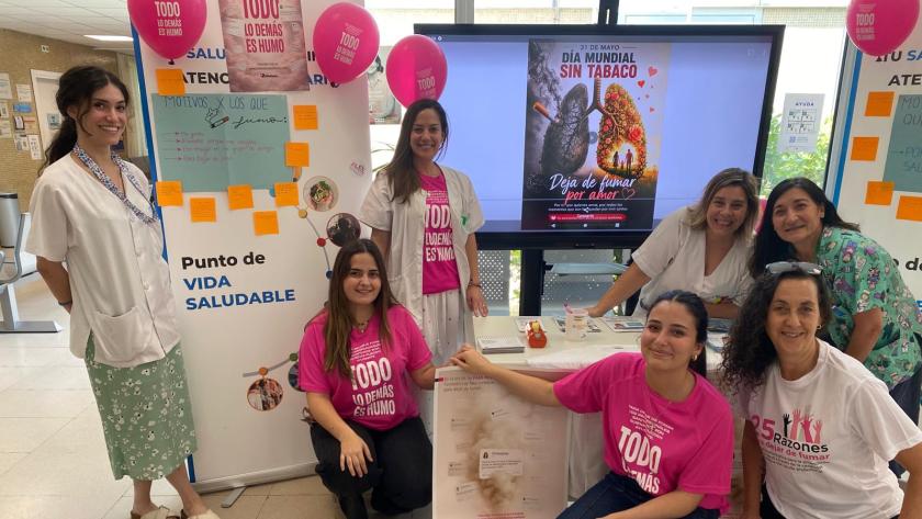 Los centros de salud de Alcorcón se suman al Día Mundial Sin Tabaco con actividades de sensibilización dirigidas a la ciudadanía Campaña en Laín Entralgo