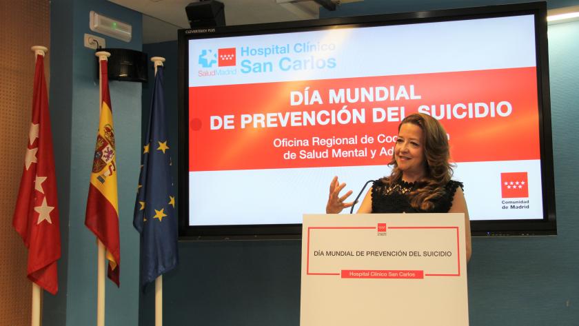 La consejera de Sanidad en el Hospital público Clínico San Carlos
