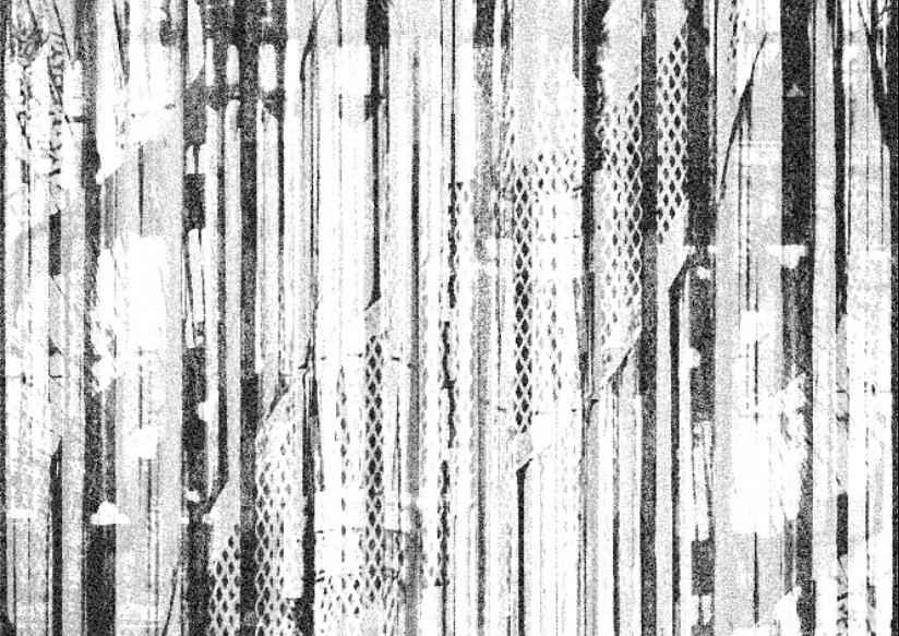 Imagen abstracta con elementos verticales en blanco y negro