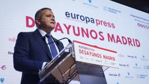 El consejero Jorge Rodrigo durante el desayuno informativo 