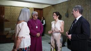 Díaz Ayuso asiste a una misa en la Basílica de Santa María de Guadalupe