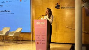 La consejera Fátima Matute durante el foro Woman Care de la revista Woman y Prensa Ibérica 