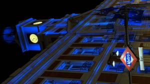La Real Casa de Correos iluminada de azul por el Día Mundial del Cáncer de Ovario