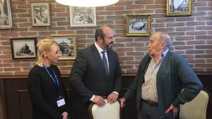 Pedro Rollán durante la visita 