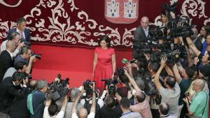 Imagen de la presidenta de la Comunidad de Madrid, Isabel Díaz Ayuso, durante la toma de posesión