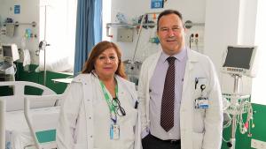 Jennie Ardela y José Antonio Egido, de la unidad de ictus del Clínico
