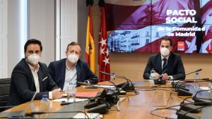 Ignacio Aguado durante la primera reunión del Grupo de Trabajo por la Reconstrucción Social