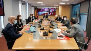 Ignacio Aguado durante la primera reunión del Grupo de Trabajo por la Reconstrucción Social