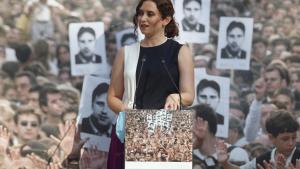 Isabel Díaz Ayuso durante el homenaje número 24 a la memoria de Miguel Ángel Blanco