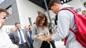La presidenta durante su visita a la nueva sede 