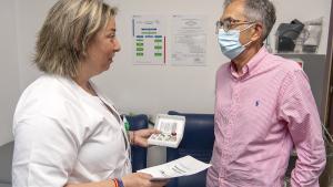 enfermera y paciente
