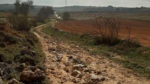 Camino rural de Valdaracete antes