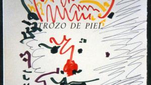 Dibujo del libro Trozo de piel Nº Inv. CE00018 © Pablo Picasso - Sucesión Picasso / VEGAP Madrid 2026 Dibujo de un personaje en colores