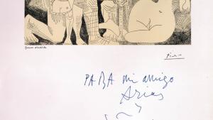Impresión Escena de la antigüedad clásica Nº Inv. CE00044 © Pablo Picasso - Sucesión Picasso / VEGAP Madrid 2026 Escena de seres mitológicos