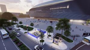 ilustración de la estación de Metro Santiago Bernabéu