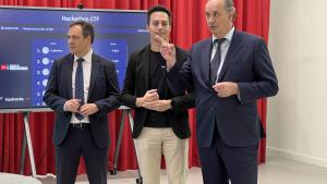 El consejero Miguel López-Valverde durante el I Hackathon