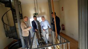 El consejero Miguel Ángel García Martín en la Real Casa de Correos con el Gobierno canario