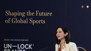La presidenta Isabel Díaz Ayuso en el foro de inversiones deportivas de Oriente Medio Middle East Sports Investment Forum 