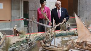 La presidenta Isabel Díaz Ayuso durante la inauguración del tradicional Belén