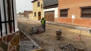 obras de mejora de la red de saneamiento en Villaconejos