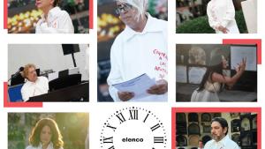 FOTOGRAFIA DE TODOS LOS INTERPRETES VESTIDOS DE BLANCO
