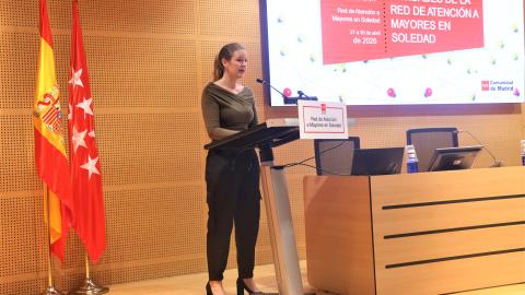La consejera Ana Dávila en la II Semana de la Sensibilización de la Red de Atención a Mayores en Soledad