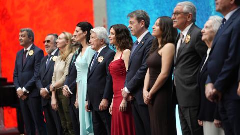 La presidenta Isabel Díaz Ayuso durante el acto institucional 