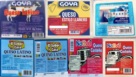 Envases de quesos frescos de vaca implicados en alerta alimentaria por presencia de Listeria monocytogenes