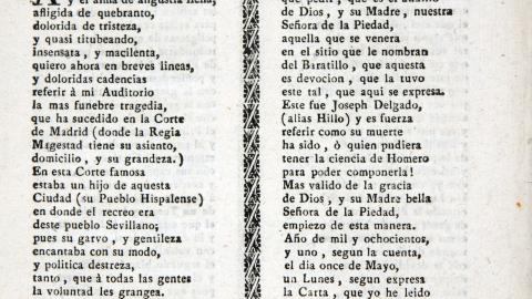 Romance de la desgraciada muerte de Pepe Hillo de 1801