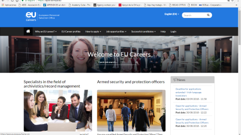Imagen de un Portal de acceso a agencias de la UE