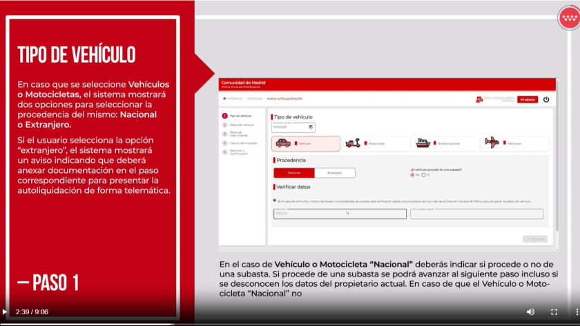 Carátula del vídeo de compraventa de vehículos