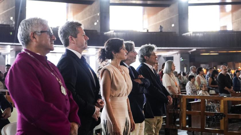 Díaz Ayuso asiste a una misa en la Basílica de Santa María de Guadalupe