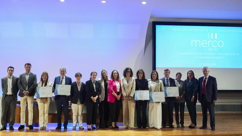 Matute participa en el acto de entrega de los reconocimientos de Merco Salud 2025 La consejera Fátima Matute durante la entrega de los reconocimientos a hospitales públicos