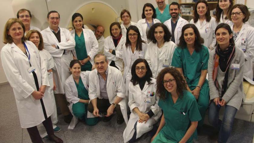Equipo de profesionales de Radiología del Hospital Severo Ochoa que ha obtenido los cuatro premios internacionales