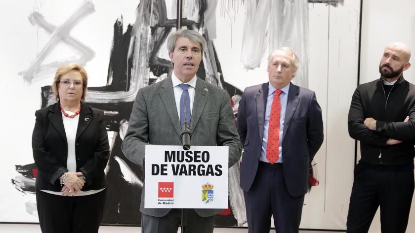 Ángel Garrido durante la inauguración