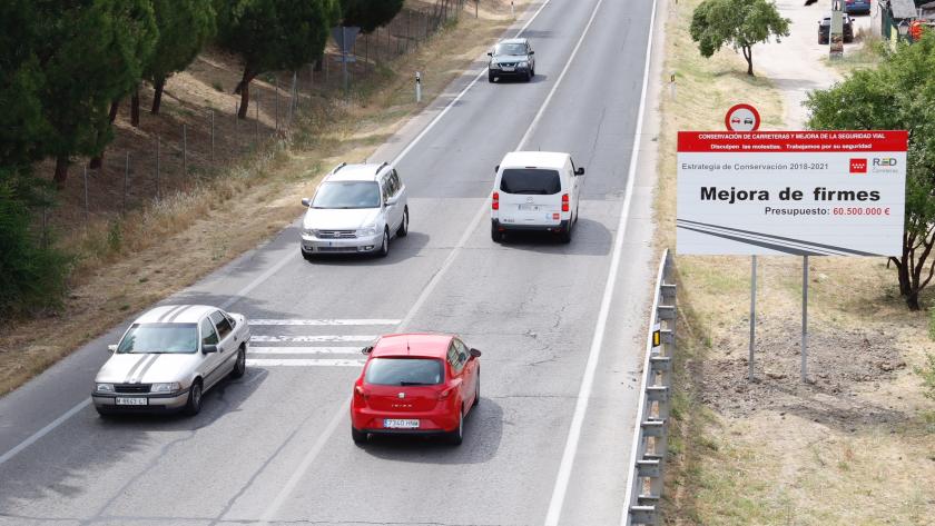 Rosalía Gonzalo en la carretera M-600 a su paso por Brunete