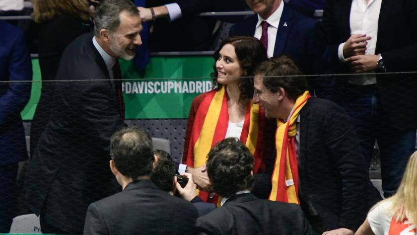 Díaz Ayuso asiste a la final de la Copa Davis presidida por S.M. el Rey Don Felipe Díaz Ayuso y Almeida en la final de la Copa Davis