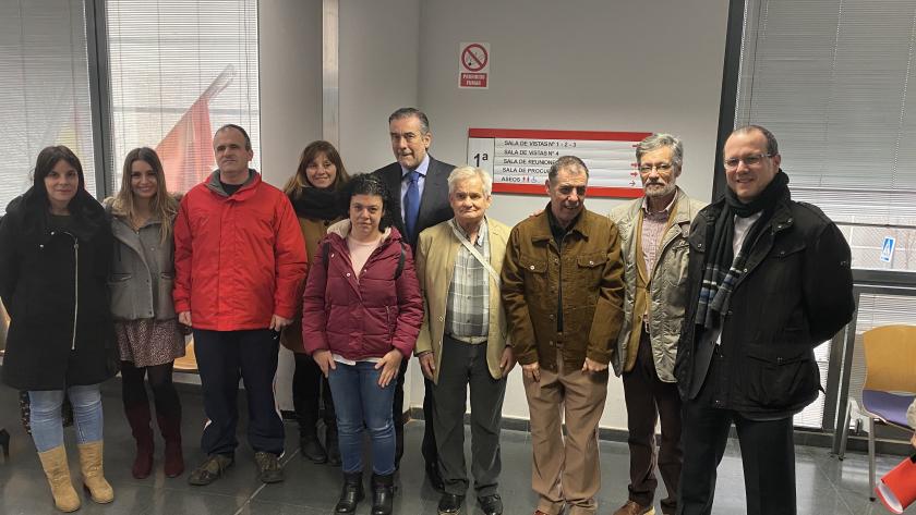 Enrique López durante su visita a los Juzgados de Fuenlabrada