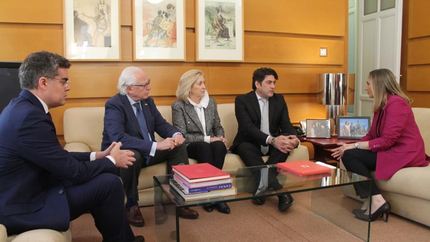 David Pérez y Marifrán Carazo durante su encuentro en Madrid