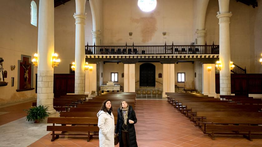 Marta Rivera durante su visita a Rascafría, Alameda del Valle y Lozoya