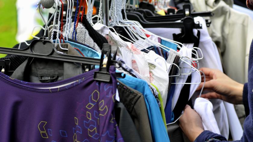 Un puesto de comercio ambulante